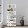 YIYIBYUS S-shaped Bookshelf, 6-tier Modern Geometric Bookcase - 2 of 4