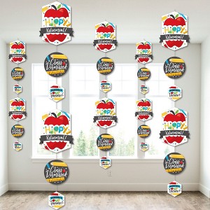 Big Dot of Happiness Teacher Retirement - Happy Retirement Party DIY Dangler Backdrop - Hanging Vertical Decorations - 30 Pieces - 1 of 4