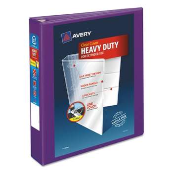 Avery Heavy-Duty View Binder w/Locking EZD Rings 1 1/2" Cap Purple 79774
