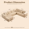 XIZZI Modular Sectional Sofa Couch, L/U-Shape Upholstered Couch, Modern Minimalist Couches for Living Room, Free Combination Deep Seat Corner Couch - 3 of 4