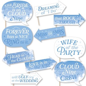 Big Dot of Happiness Funny On Cloud 9 - Bridal or Bachelorette Party Photo Booth Props Kit - 10 Piece - 1 of 4