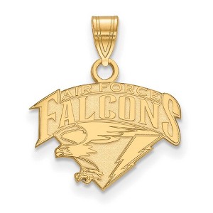 Black Bow Jewelry 14k Yellow Gold United States Air Force Academy Fighting Falcons NCAA Small Pendant - 1 of 3