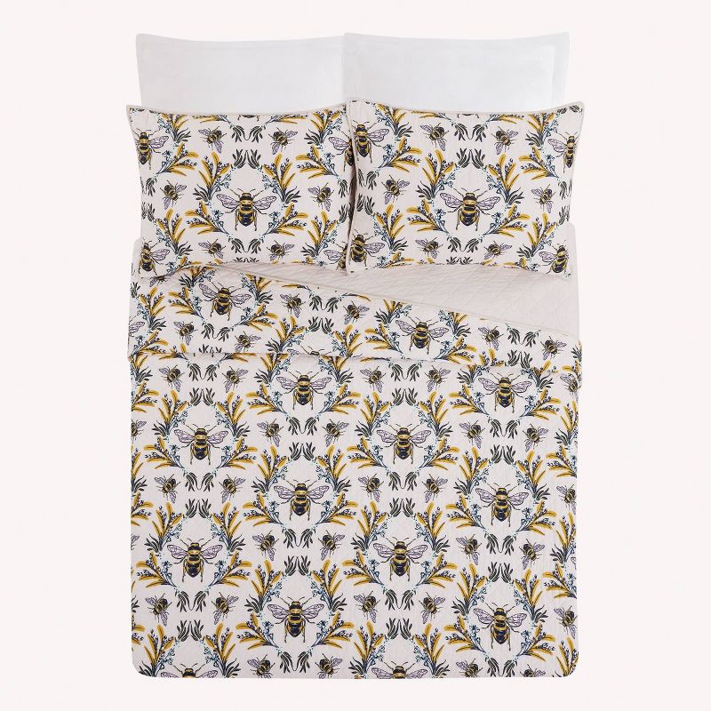 Teresa Chan for Makers Collective Bee You Quilt Set Cream, 4 of 10