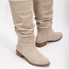 Maribel - Beige Suede Slouchy Boots | Prologue Shoes - 4 of 4