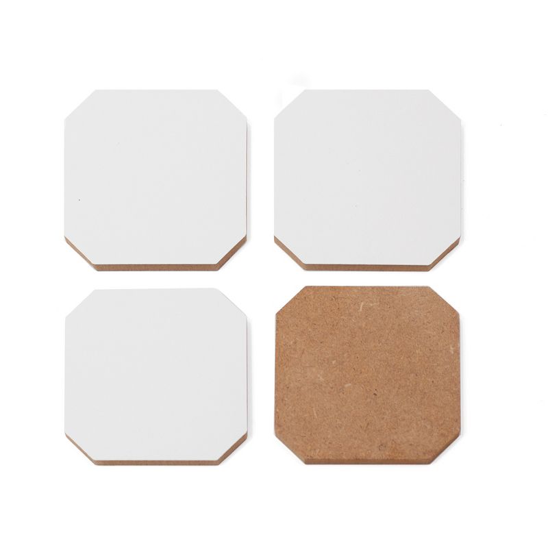 Emanuela Carratoni Rose Gold Marble Inlays Set of 4 Coasters - Deny Designs, 2 of 5