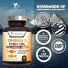 Omega 3 Fish Oil Capsules 3x Strength 2400mg EPA & DHA, Highest Potency - 180 Softgels By Nature's Nutrition - 3 of 4