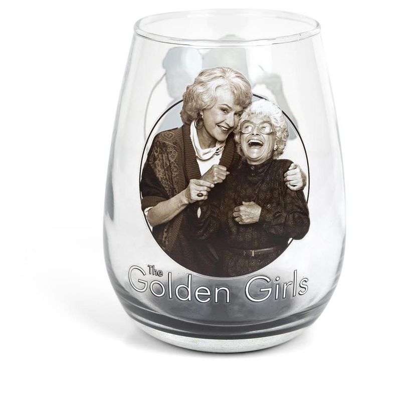 Just Funky The Golden Girls Black and White Stemless Wine Glass - 16-Ounces, 1 of 7