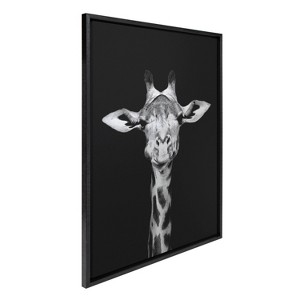 Kate & Laurel All Things Decor 23"x33" Sylvie Minimalist Giraffe Animal Portrait Metallic Wall Art by The Creative Bunch Studio - 1 of 4