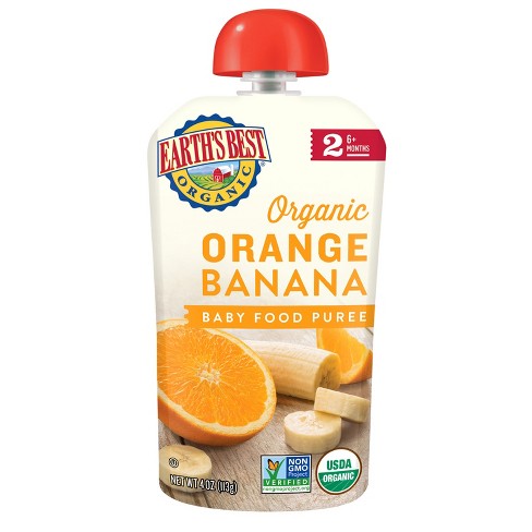 Earth's Best Organic Stage 2 Orange Banana Baby Food - 4oz - image 1 of 4