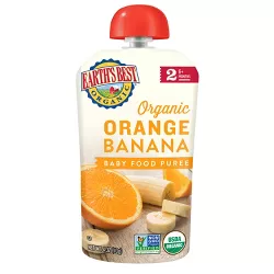 Earth's Best Organic Stage 2 Orange Banana Baby Food - 4oz