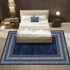 Orieon 60x84 in Modern Geometric Area Rug, Low Pile Non-Slip Washable Living Room Carpet, Stain Resistant Blue Rugs for Bedroom & Dining Room - 3 of 4