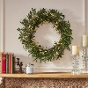 Artificial Greenery Wreath for Wedding Christmas Wreath with Eucalyptus Berries Flowers, Indoor Outdoor Wreaths for Wedding Table Party Home Decor - 3 of 4