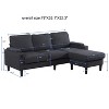 SKRAN 3-seat Sectionals with Storage Ottoman & 2 Cup Holders, L-Shaped Combo Sofa, for living room apartment bedroom and compact room - 3 of 4