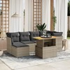 vidaXL Garden Sofa Set Grey with dark grey cushions - 2 of 4