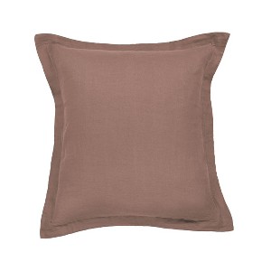 100% French Linen Flanged Euro Sham 26" x 26" | BOKSER HOME - 1 of 4