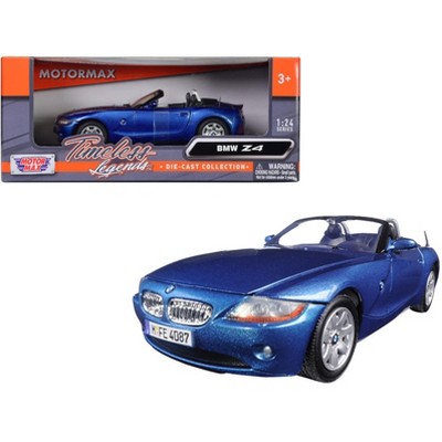 BMW Z4 Convertible Blue Metallic 1/24 Diecast Model Car by Motormax