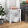 HOMCOM Bamboo Hamper Laundry Basket with Lid & Portable Removable Bag, Dirty Clothes Hamper Laundry Storage - 3 of 4