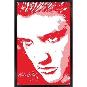 Trends International Elvis Presley - Red Framed Wall Poster Prints - 1 of 4