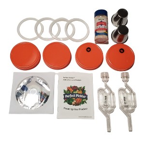 Perfect Pickler Fermentor Pack of 2 Airlocks Brine Cups Gaskets Lids Recipes - 1 of 3