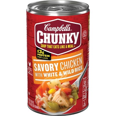 Campbell's Chunky Savory Chicken with White & Wild Rice Soup - 18.8oz