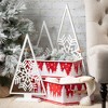 5.75"H, 6.75"H and 8.75"H Sullivans Winter Scene Box Planter - Set of 3, Red - 3 of 3