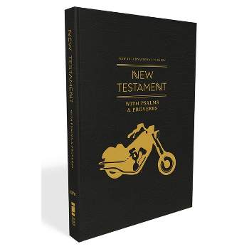 Niv, New Testament with Psalms and Proverbs, Pocket-Sized, Paperback, Black Motorcycle, Comfort Print - by  Zondervan