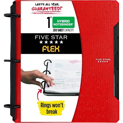 Spiral Notebook Hybrid Notebinder Flex 1 Subject College Ruled Solid (Colors May Vary) - Five Star