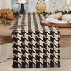 Saro Lifestyle Traditional Houndstooth Table Runner, 14"x72", Black - 3 of 3
