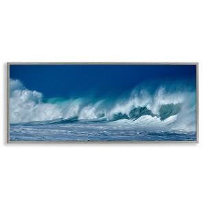 Stupell Industries Panoramic Tsunami Wave Splashing, 24" x 10" - 1 of 4