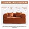 KERDOM Comfy Convertible Folding Mattress Couch, Loveseat Sleeper Fold-Out Sofa Bed with Armres for Living Room Bedroom Lounge Studio Floor Sofa Couch - 4 of 4