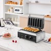 VEVOR Commercial Waffle Stick Maker, 6PCS 1500W Waffle Baker Machine, Non-Stick Stainless Steel Corn Hot Dog Waffle Iron with Temp and Time Control - 2 of 4