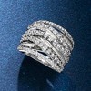 Ross-Simons 2.00 ct. t.w. Round and Baguette Diamond Highway Ring in Sterling Silver - 4 of 4