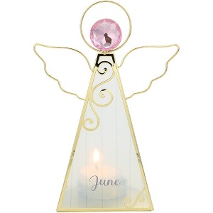 Pavilion Gift Company- June - 6.5" Angel Tealight Candle Holder Religion Birthday Zodiac Gemini Cancer Birthstone Gift - 1 of 4