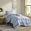 Gracie Mills Dorian Contemporary Striped Clipped Jacquard Comforter Set - 4 of 4