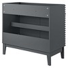 Modway Render 35" MDF and Particleboard Bathroom Vanity Cabinet in Gray - 3 of 4