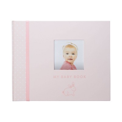 Pearhead Seersucker Baby Book in Pink