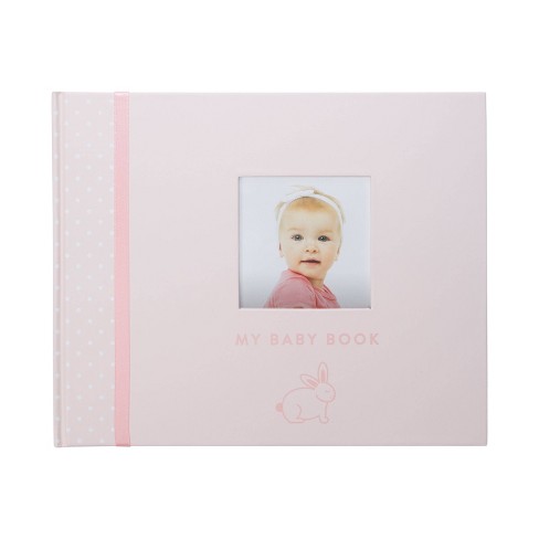 Pearhead Seersucker Baby Book in Pink