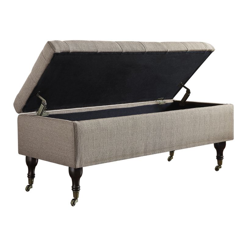Collette Tufted Storage Bench Linen - Adore Decor, 4 of 10