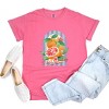 S.W.Smiley Fruits and Stripes - Women's Garment Dyed Graphic T-Shirt - 3 of 4