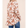 Women's Cow Print Babydoll Top - Cream N Sugar - 2 of 3