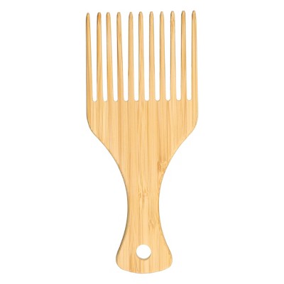 Unique Bargains Durable Portable Wood Afro Hair Pick Comb For All Hairs ...