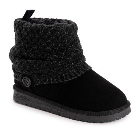 Essentials By Muk Luks Women's Laurel Boots, Ebony Marl, 6 : Target