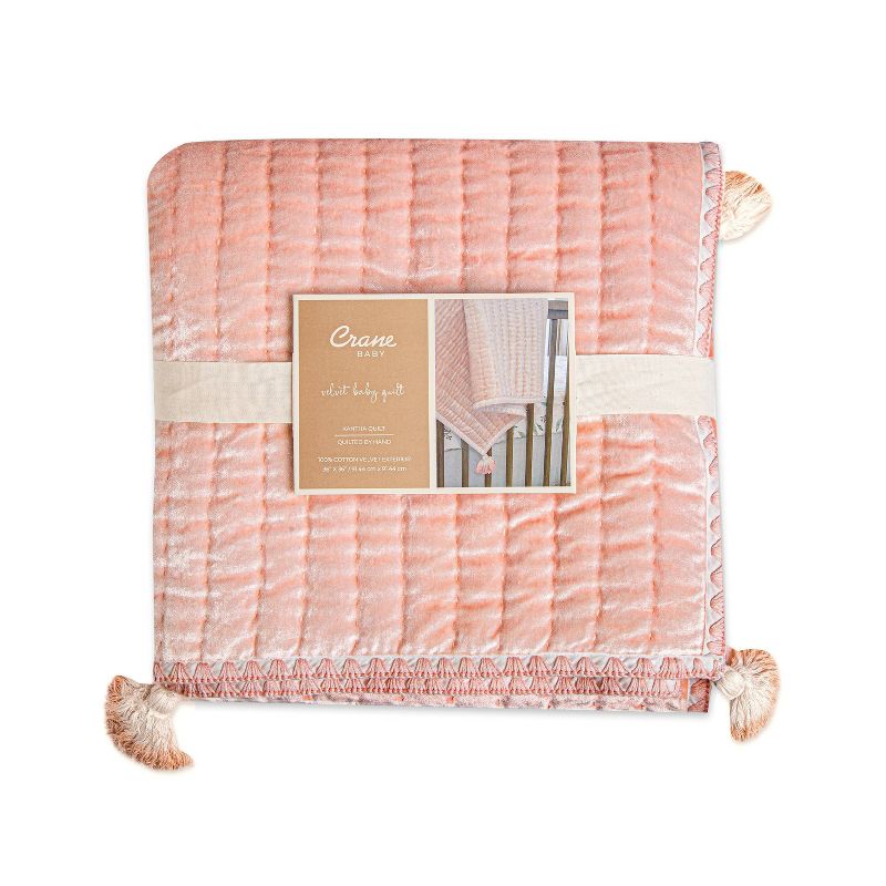 Crane Baby Quilted Baby Reversible Blanket - Parker Rose, 3 of 10