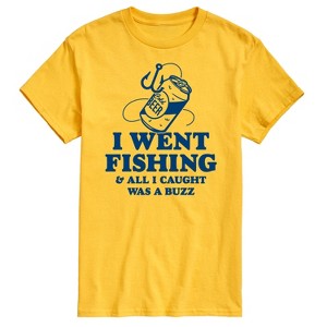 Men's - Instant Message - Went Fishing Caught A Buzz Short Sleeve Graphic T-Shirt - 1 of 4