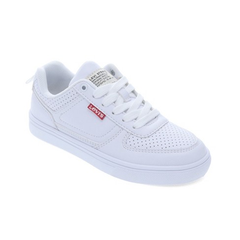 Levi's Kids Liam Lo Unisex Vegan Synthetic Leather Lace-up Casual Sneaker  Shoe, White Mono, Size 5 : Target