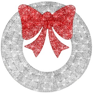 Best Choice Products 36in Pre-Lit Outdoor Christmas Wreath, LED Metal Holiday Décor w/ 120 Lights, Bow - 1 of 4