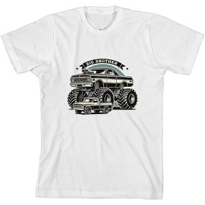 Big Brother Monster Truck Boy's Crew Neck Short Sleeve Tee - 1 of 2