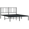 vidaXL Black Queen Metal Bed Frame with Headboard & Slats, No Mattress, Easy Assembly - 2 of 4