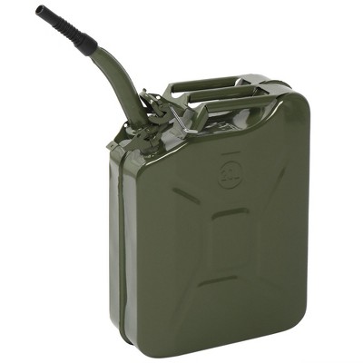DOMETOUR 20L Metal Jerry Can with Spout ¨C Durable Gasoline Fuel Container for Camping, Emergency, and Outdoor Adventures Red