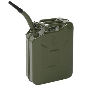 DOMETOUR 20L Metal Jerry Can with Spout ¨C Durable Gasoline Fuel Container for Camping, Emergency, and Outdoor Adventures Red - 1 of 4